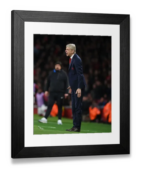 Framed Print : Arsene Wenger and Arsenal Face Atletico Madrid in Europa League Semi-Final
