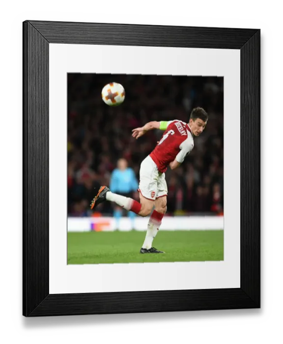 Framed Print : Arsenal's Laurent Koscielny in Europa League Semi-Final Clash Against Atletico Madrid Framed Print : Arsenal's Laurent Koscielny in Europa League Semi-Final Clash Against Atletico Madrid