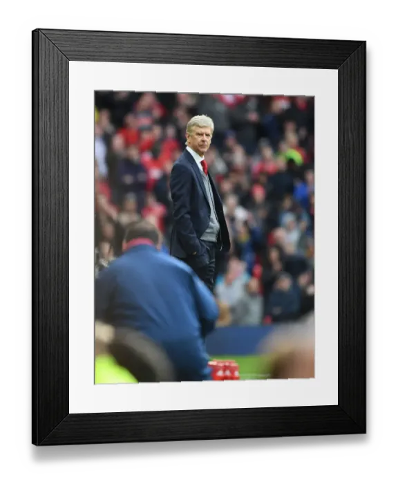 Framed Print : Arsene Wenger at Old Trafford: A Premier League Battle between Arsenal and Manchester United (2017-18)