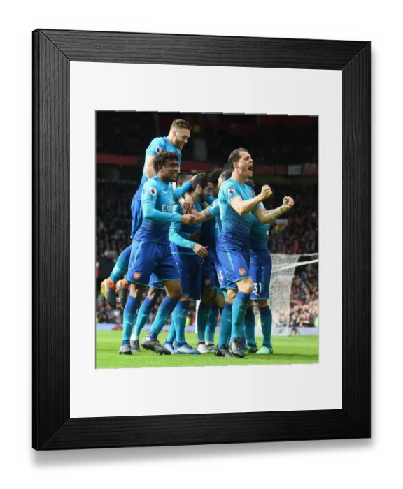 Framed Print : Arsenal's Unstoppable Celebration: Xhaka, Iwobi, Chambers, Mavropanos Go Wild for Mkhitaryan's Goal Against Manchester United Framed Print : Arsenal's Unstoppable Celebration: Xhaka, Iwobi, Chambers, Mavropanos Go Wild for Mkhitaryan's Goal Against Manchester United