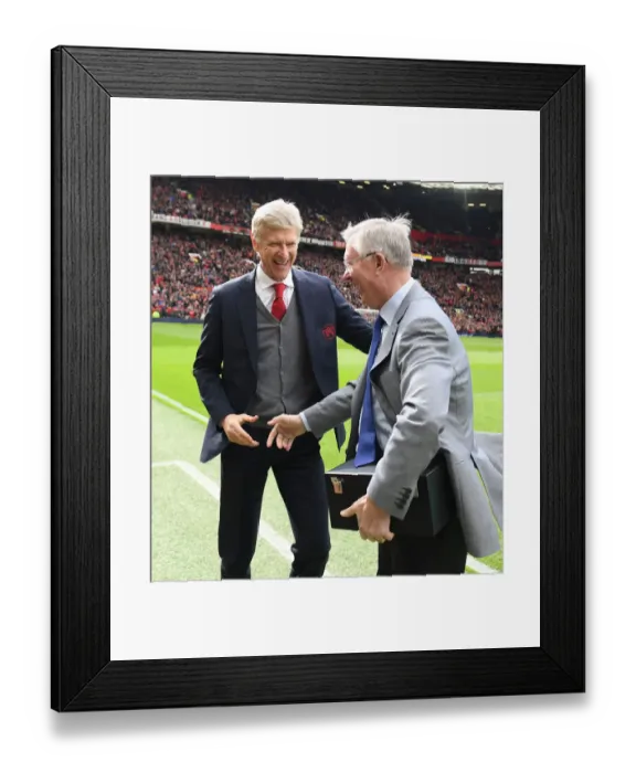 Framed Print : Wenger vs Ferguson: A Legendary Football Rivalry - Manchester United vs Arsenal, Premier League 2017-18