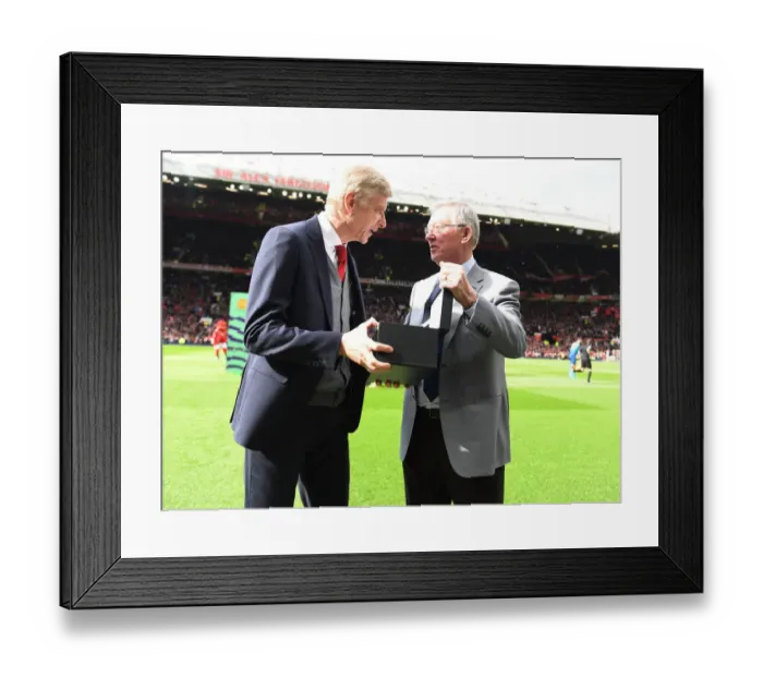 Framed Print : Arsene Wenger and Sir Alex Ferguson: A Football Rivalry Iconic Moment Framed Print : Arsene Wenger and Sir Alex Ferguson: A Football Rivalry Iconic Moment
