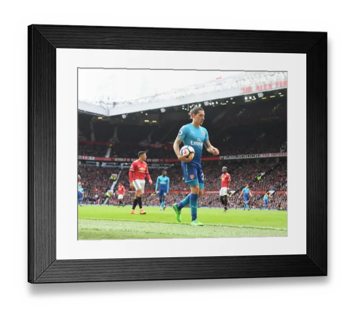 Framed Print : Hector Bellerin vs Manchester United: A Premier League Showdown at Old Trafford