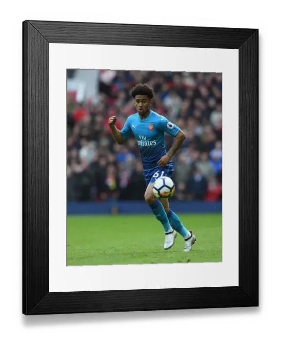 Framed Print : Reiss Nelson vs. Manchester United: The Intense Premier League Showdown, Arsenal vs. Manchester United, 2017-18 Framed Print : Reiss Nelson vs. Manchester United: The Intense Premier League Showdown, Arsenal vs. Manchester United, 2017-18