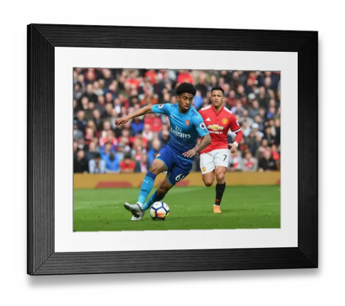 Framed Print : Reiss Nelson in Action: Arsenal vs. Manchester United, Premier League 2017-18 Framed Print : Reiss Nelson in Action: Arsenal vs. Manchester United, Premier League 2017-18
