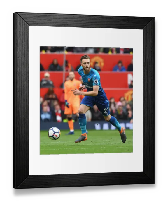 Framed Print : Calum Chambers Faces Off Against Manchester United in Premier League Clash