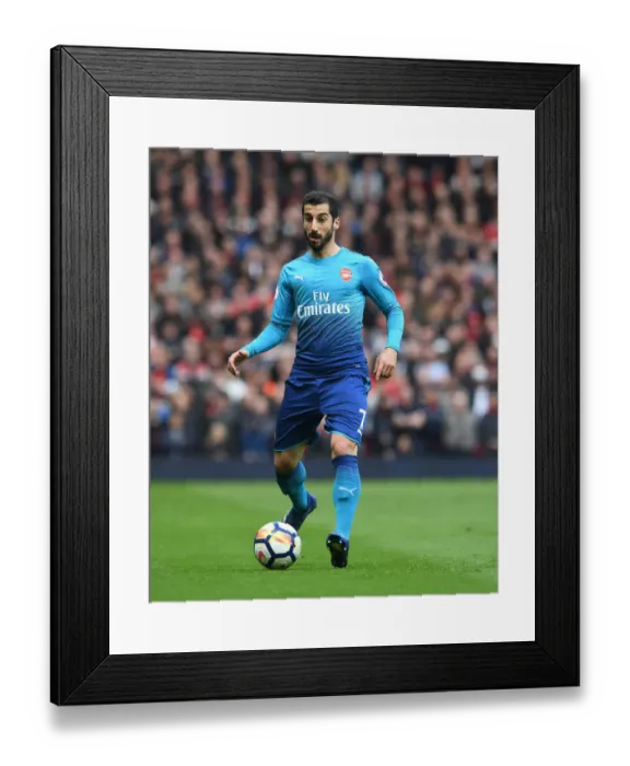 Framed Print : Henrikh Mkhitaryan: Battle at Old Trafford - Manchester United vs Arsenal, Premier League 2017-18