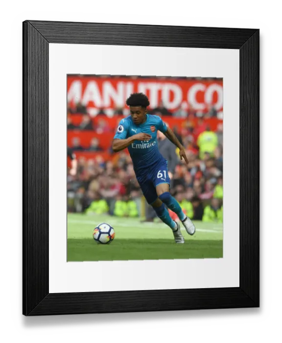 Framed Print : Reiss Nelson in Action: Manchester United vs. Arsenal, Premier League 2017-18
