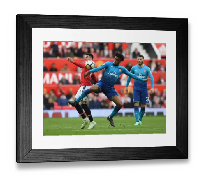 Framed Print : Clash at Old Trafford: Iwobi vs. Lingard - Premier League Showdown