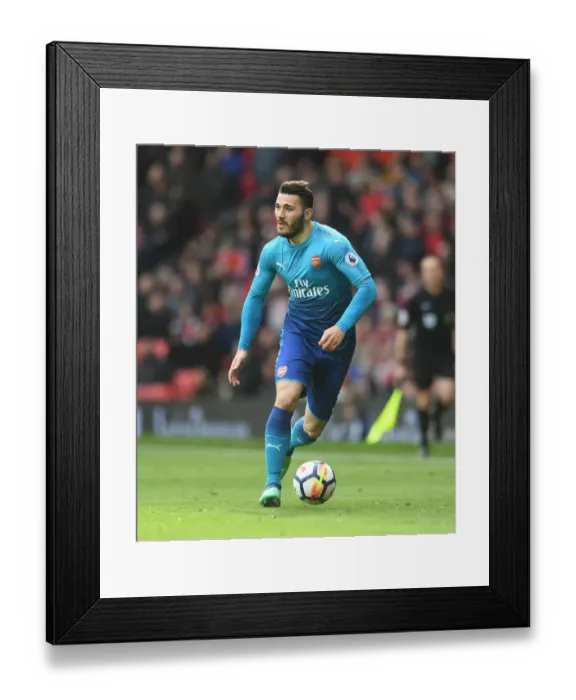 Framed Print : Sead Kolasinac in Action: Manchester United vs. Arsenal, Premier League 2017-18 Framed Print : Sead Kolasinac in Action: Manchester United vs. Arsenal, Premier League 2017-18