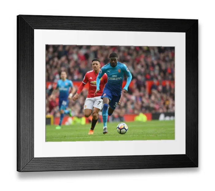 Framed Print : Ainsley Maitland-Niles in Action: Manchester United vs. Arsenal, Premier League 2017-18