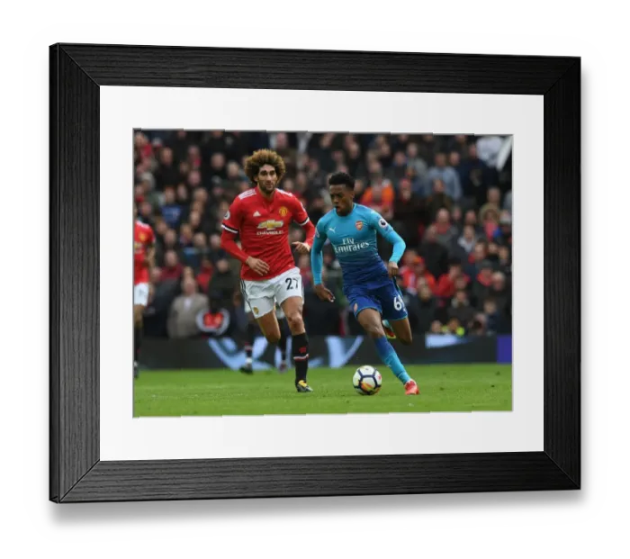 Framed Print : Clash of Midfield Titans: Fellaini vs. Willock - Manchester United vs. Arsenal, Premier League 2017-18 Framed Print : Clash of Midfield Titans: Fellaini vs. Willock - Manchester United vs. Arsenal, Premier League 2017-18