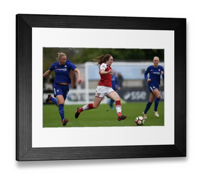 Framed Print : Battle of the Titans: Arsenal Women vs. Chelsea Ladies - WSL Quarterfinals Showdown (1 / 4 / 2018)