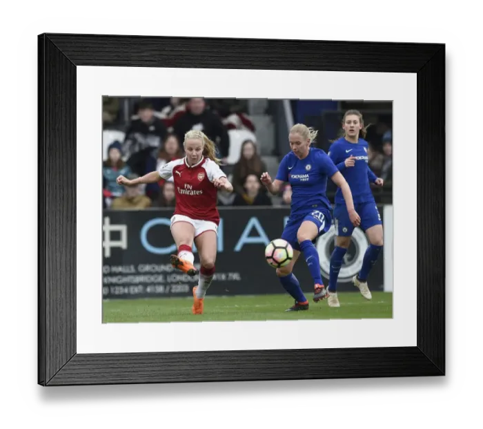 Framed Print : Battle of the Titans: Arsenal Women vs. Chelsea Ladies - WSL Quarterfinals Showdown (1 / 4 / 2018)