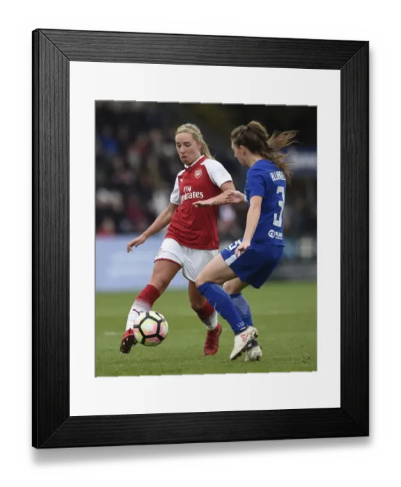 Framed Print : Arsenal Women vs Chelsea Ladies: WSL Quarterfinals Showdown (2018)