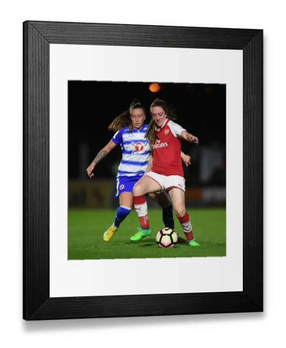 Framed Print : Clash of Stars: Evans vs. Harding in Arsenal Women vs. Reading Ladies WSL Showdown