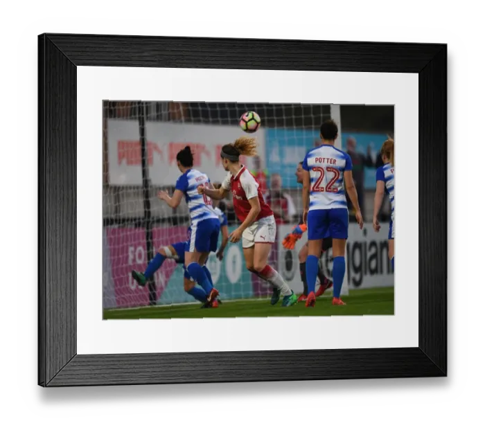Framed Print : Dominique Janssen Scores Arsenal Women's Second Goal in WSL Action