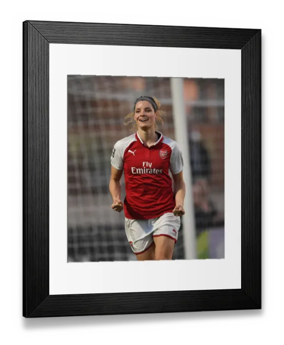 Framed Print : Dominique Janssen Scores Arsenal Women's Second Goal Against Reading Ladies Framed Print : Dominique Janssen Scores Arsenal Women's Second Goal Against Reading Ladies