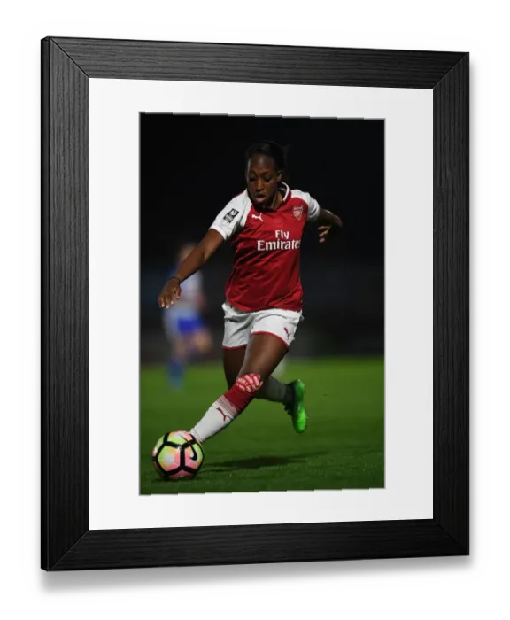 Framed Print : Danielle Carter in Action: Arsenal Women's Battle in the FA WSL against Reading Ladies