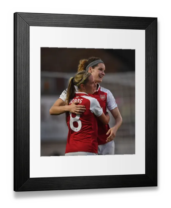 Framed Print : Arsenal Women's Dominique Janssen and Jordan Nobbs Celebrate Goal Against Reading Ladies Framed Print : Arsenal Women's Dominique Janssen and Jordan Nobbs Celebrate Goal Against Reading Ladies