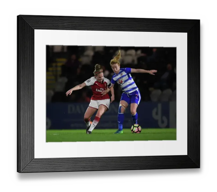 Framed Print : Clash of Midfielders: Kim Little vs. Rachel Furness in Arsenal Women vs. Reading Ladies WSL Match