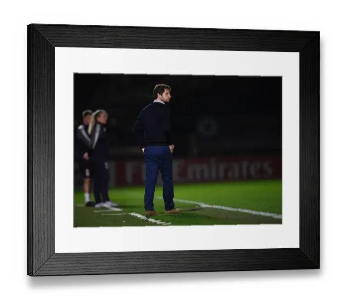 Framed Print : Joe Montemurro Leads Arsenal Women in WSL Match Against Reading Ladies Framed Print : Joe Montemurro Leads Arsenal Women in WSL Match Against Reading Ladies
