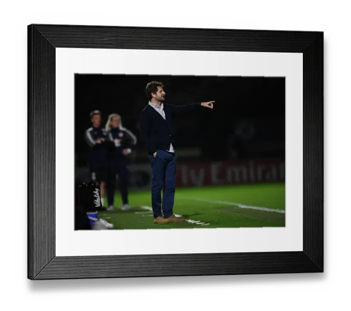 Framed Print : Joe Montemurro Leads Arsenal Women in WSL Match Against Reading Ladies Framed Print : Joe Montemurro Leads Arsenal Women in WSL Match Against Reading Ladies