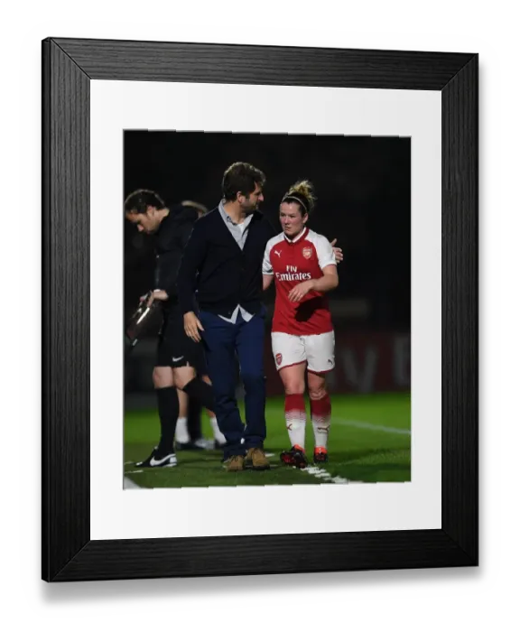 Framed Print : Arsenal Women: Joe Montemurro and Emma Mitchell during their WSL Match against Reading Ladies Framed Print : Arsenal Women: Joe Montemurro and Emma Mitchell during their WSL Match against Reading Ladies