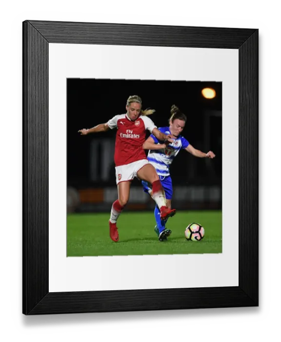 Framed Print : Jordan Nobbs vs. Remi Allen: Clash of Midfield Titans in Arsenal Women vs. Reading Ladies WSL Match