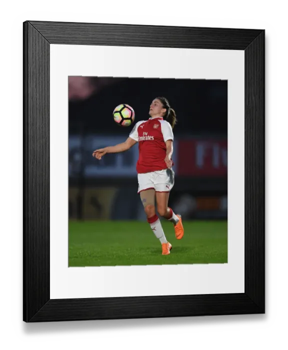 Framed Print : Arsenal's Danielle van de Donk in Action: Arsenal Women vs Reading Ladies (2017-18)