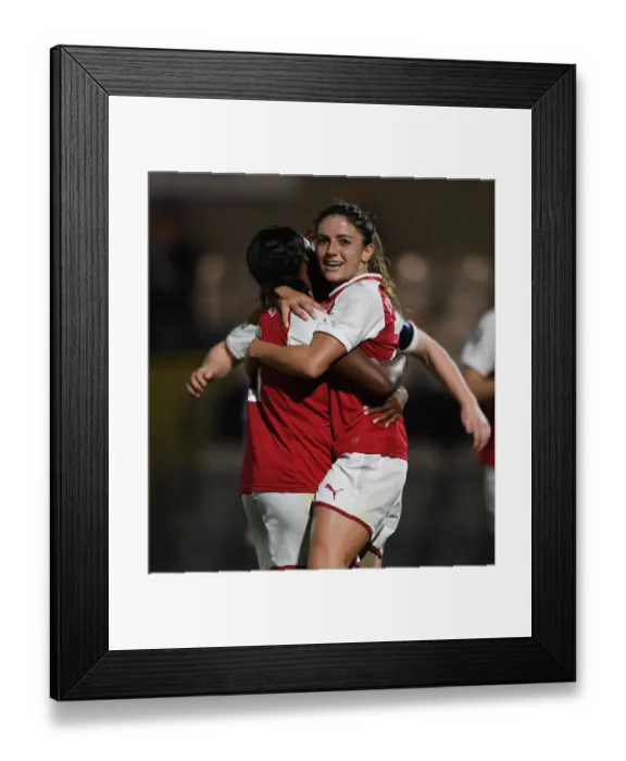 Framed Print : Danielle van de Donk's Thrilling Hat-Trick: Arsenal Women Crush Reading Ladies