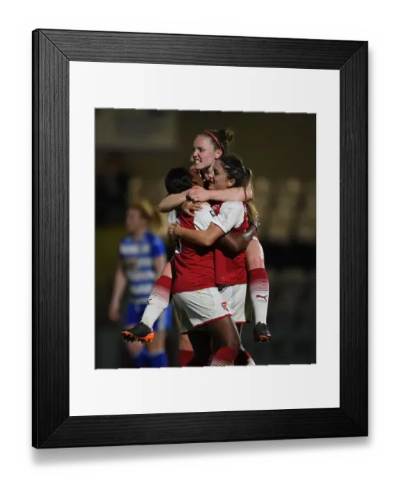 Framed Print : Arsenal Women's Triumph: Van de Donk, Carter, and Little's Euphoric Goal Celebration: A Triple Threat Framed Print : Arsenal Women's Triumph: Van de Donk, Carter, and Little's Euphoric Goal Celebration: A Triple Threat