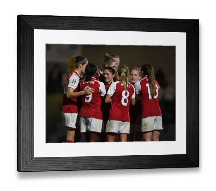 Framed Print : Danielle van de Donk Scores Third Goal for Arsenal Women Against Reading Ladies