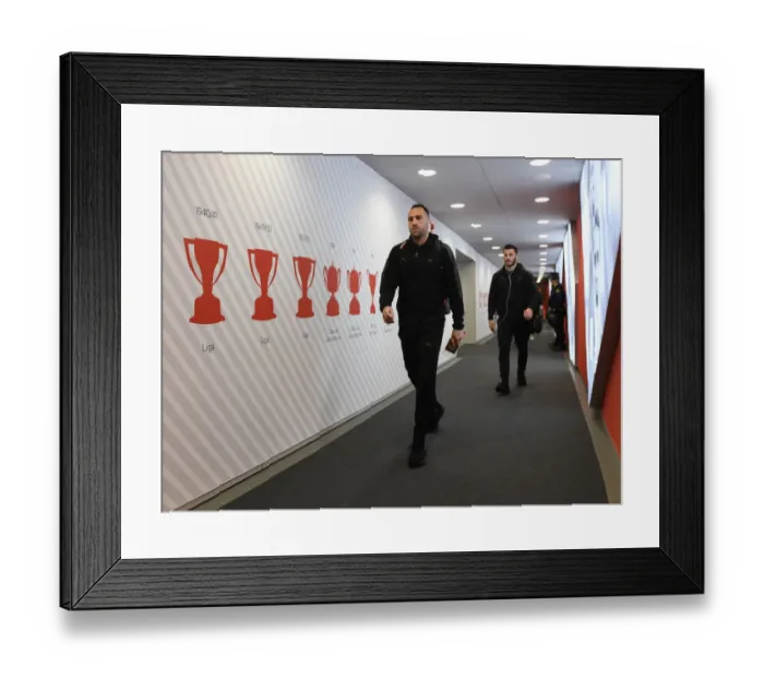 Framed Print : David Ospina Heads to Arsenal Dressing Room Before Atletico Madrid vs Arsenal UEFA Europa League Semi-Final Framed Print : David Ospina Heads to Arsenal Dressing Room Before Atletico Madrid vs Arsenal UEFA Europa League Semi-Final