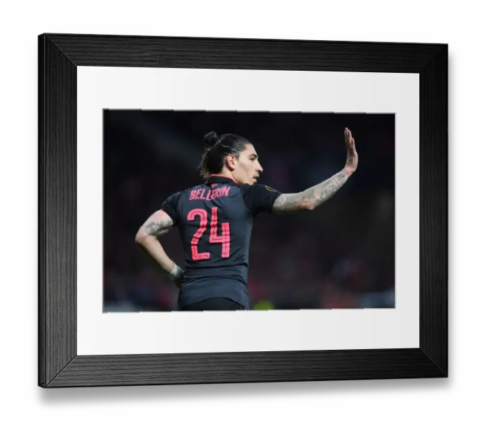 Framed Print : Hector Bellerin: Arsenal's Star Performance in Atletico Madrid Showdown - UEFA Europa League Semi-Final