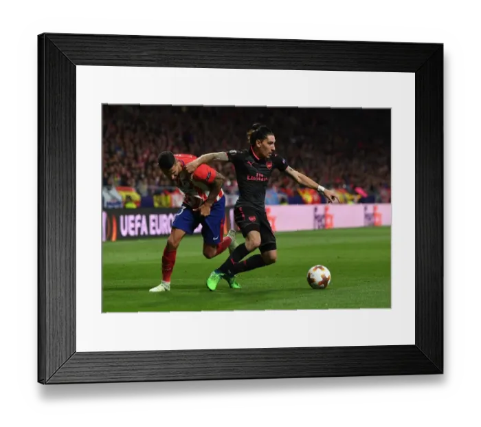 Framed Print : Bellerin vs Vitolo: Battle in the Europa League Semi-Final