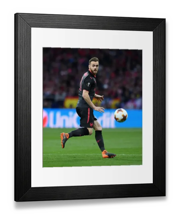 Framed Print : Calum Chambers in Action: Arsenal vs Atletico Madrid, UEFA Europa League Semi-Final