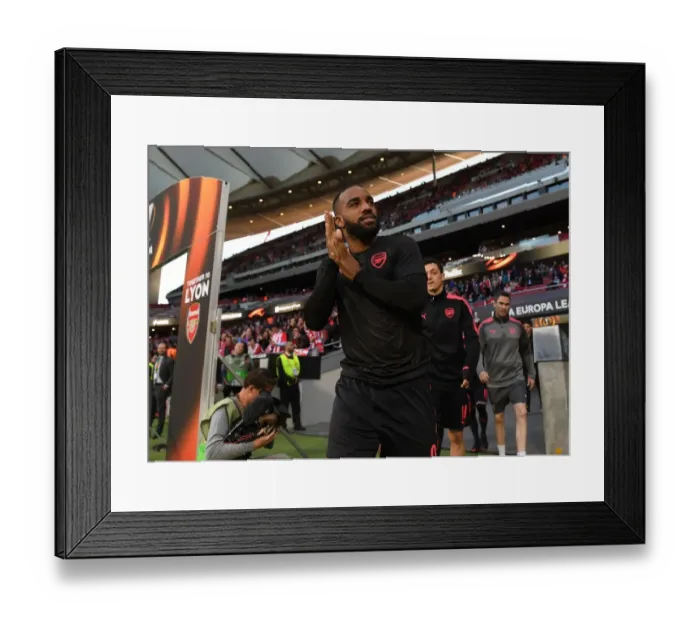 Framed Print : Alexandre Lacazette: Arsenal's Focus Ahead of Atletico Madrid Showdown in Europa League Semi-Final