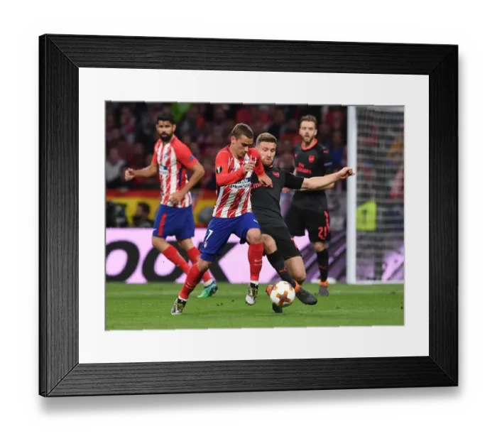 Framed Print : Mustafi vs. Griezmann: Battle in the Europa League Semi-Finals Framed Print : Mustafi vs. Griezmann: Battle in the Europa League Semi-Finals