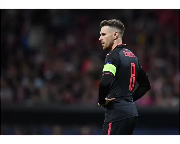 Aaron Ramsey in Action: Arsenal vs Atletico Madrid - UEFA Europa League Semi-Final