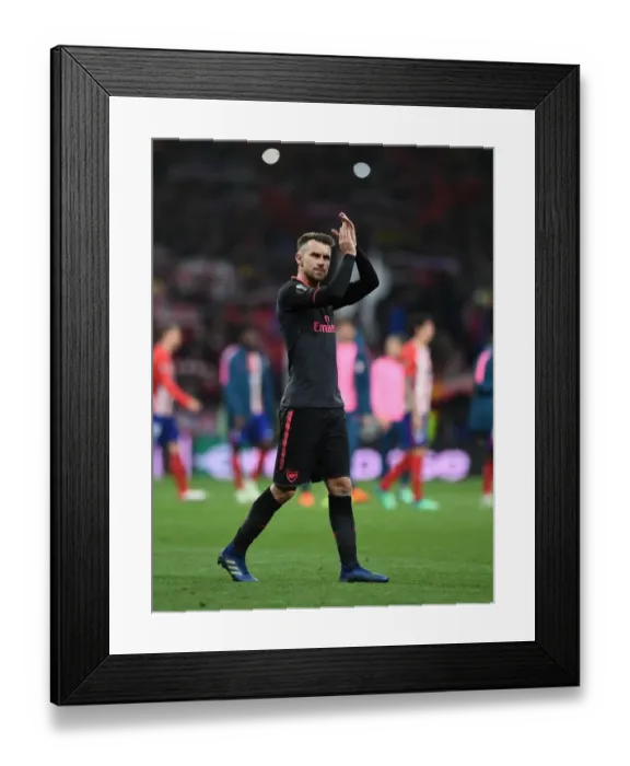 Framed Print : Triumphant Aaron Ramsey: Arsenal's Europa League Victory over Atletico Madrid Framed Print : Triumphant Aaron Ramsey: Arsenal's Europa League Victory over Atletico Madrid