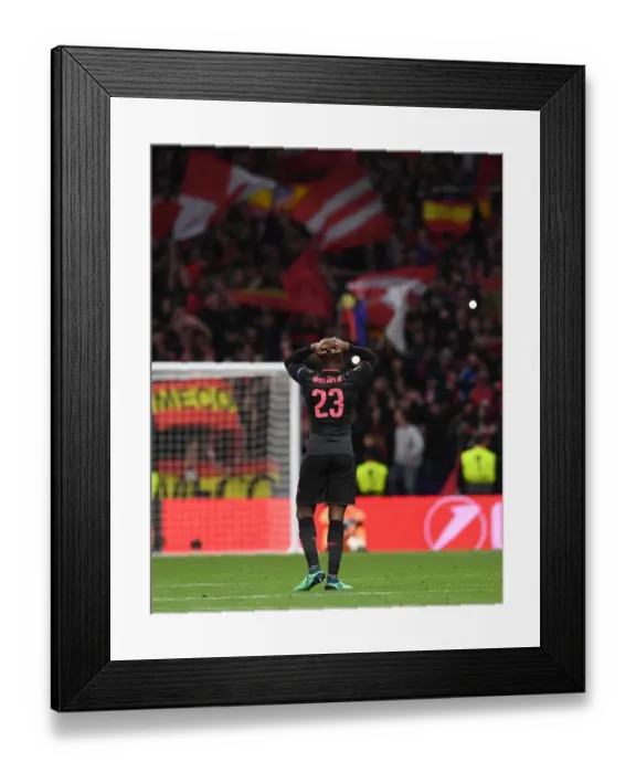Framed Print : Danny Welbeck's Agonizing Moment: Arsenal's Heartbreaking Europa League Semi-Final Defeat at Atletico Madrid