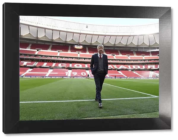 Arsene Wenger Scouting Atletico Madrid Pitch Ahead of Arsenal Match, 2018