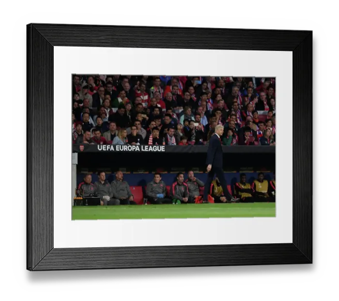 Framed Print : Arsene Wenger and Arsenal in UEFA Europa League Semi-Finals Showdown against Atletico Madrid Framed Print : Arsene Wenger and Arsenal in UEFA Europa League Semi-Finals Showdown against Atletico Madrid
