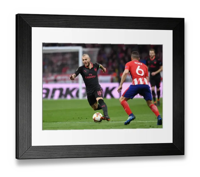 Framed Print : Jack Wilshere (Arsenal). Atletico Madrid 1: 0 Arsenal. Europe League Semi Final, 2nd Leg