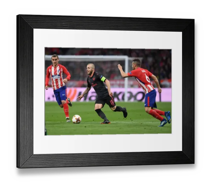 Framed Print : Jack Wilshere in Action: Arsenal vs Atletico Madrid, UEFA Europa League Semi-Final (2018), Madrid Framed Print : Jack Wilshere in Action: Arsenal vs Atletico Madrid, UEFA Europa League Semi-Final (2018), Madrid