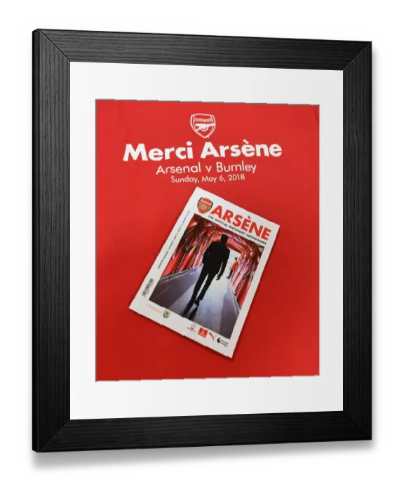 Framed Print : Arsenal Matchday Programme: Arsenal vs. Burnley (Premier League, 2017-18)