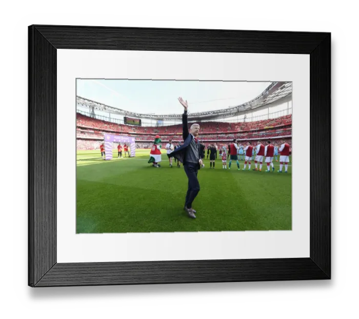 Framed Print : Arsene Wenger's Farewell: Last Match as Arsenal Manager (vs. Burnley, 2017-18)