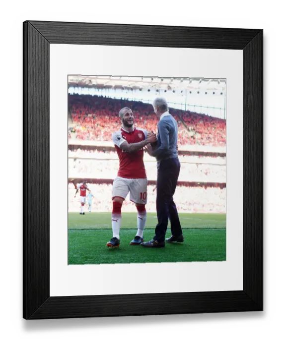 Framed Print : Arsene Wenger and Jack Wilshere: A Moment from Arsenal's 2017-18 Premier League Season Framed Print : Arsene Wenger and Jack Wilshere: A Moment from Arsenal's 2017-18 Premier League Season