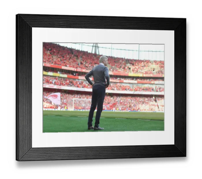 Framed Print : Arsene Wenger: Leading Arsenal Against Burnley (2017-18) at Emirates Stadium Framed Print : Arsene Wenger: Leading Arsenal Against Burnley (2017-18) at Emirates Stadium